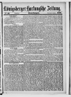 Königsberger Hartungsche Zeitung vom 24.02.1887