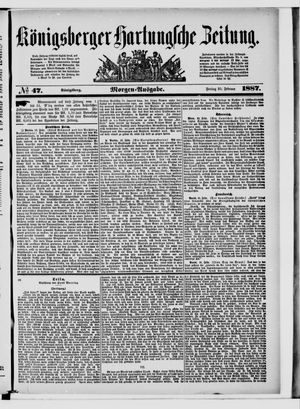 Königsberger Hartungsche Zeitung on Feb 25, 1887