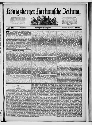 Königsberger Hartungsche Zeitung vom 26.02.1887