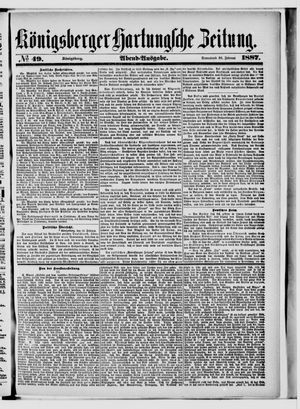 Königsberger Hartungsche Zeitung vom 26.02.1887