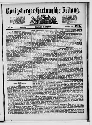 Königsberger Hartungsche Zeitung on Mar 6, 1887