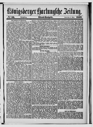 Königsberger Hartungsche Zeitung vom 10.03.1887
