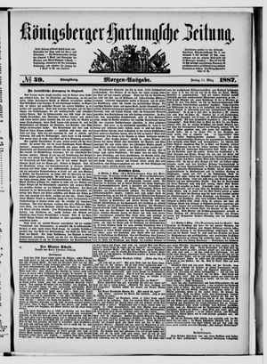 Königsberger Hartungsche Zeitung on Mar 11, 1887