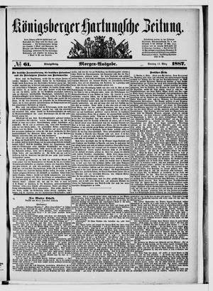 Königsberger Hartungsche Zeitung on Mar 13, 1887