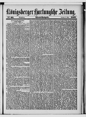 Königsberger Hartungsche Zeitung on Mar 15, 1887