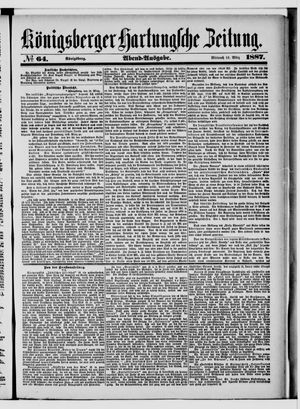 Königsberger Hartungsche Zeitung vom 16.03.1887