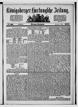 Königsberger Hartungsche Zeitung vom 19.03.1887