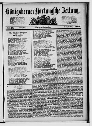 Königsberger Hartungsche Zeitung vom 22.03.1887