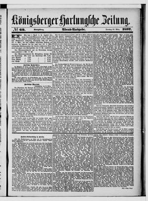 Königsberger Hartungsche Zeitung vom 22.03.1887