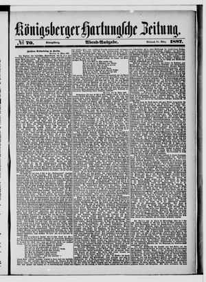 Königsberger Hartungsche Zeitung on Mar 23, 1887