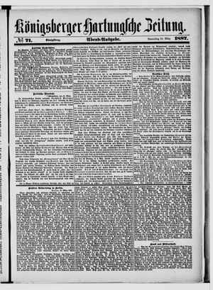 Königsberger Hartungsche Zeitung on Mar 24, 1887