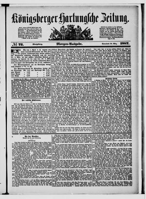 Königsberger Hartungsche Zeitung vom 26.03.1887