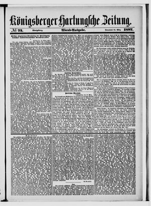Königsberger Hartungsche Zeitung on Mar 26, 1887