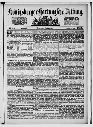 Königsberger Hartungsche Zeitung vom 27.03.1887