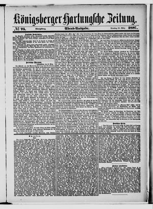 Königsberger Hartungsche Zeitung vom 29.03.1887