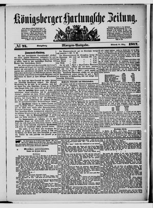 Königsberger Hartungsche Zeitung vom 30.03.1887