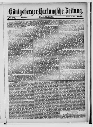 Königsberger Hartungsche Zeitung vom 30.03.1887