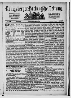 Königsberger Hartungsche Zeitung vom 31.03.1887