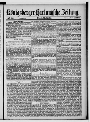 Königsberger Hartungsche Zeitung vom 05.04.1887