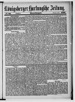 Königsberger Hartungsche Zeitung vom 06.04.1887