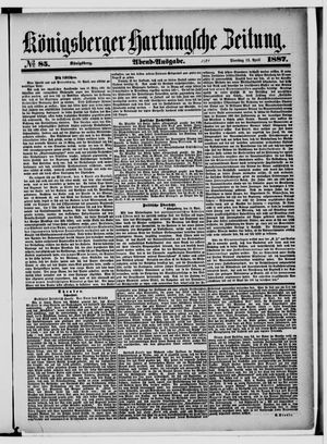 Königsberger Hartungsche Zeitung vom 12.04.1887