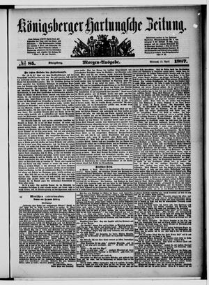 Königsberger Hartungsche Zeitung on Apr 13, 1887
