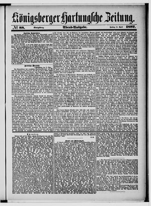 Königsberger Hartungsche Zeitung vom 15.04.1887