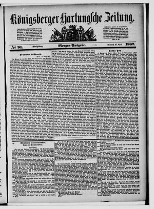 Königsberger Hartungsche Zeitung on Apr 20, 1887