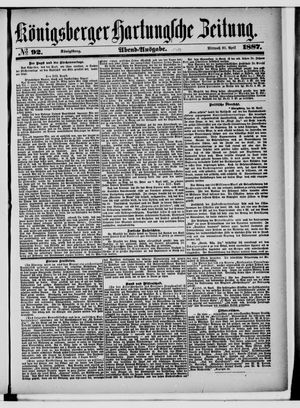 Königsberger Hartungsche Zeitung on Apr 20, 1887
