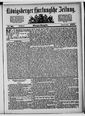 Königsberger Hartungsche Zeitung on Apr 22, 1887