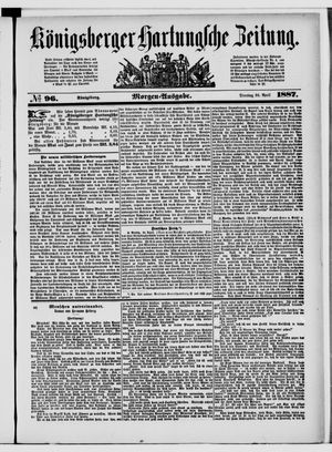 Königsberger Hartungsche Zeitung on Apr 26, 1887