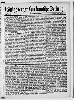 Königsberger Hartungsche Zeitung on Apr 26, 1887