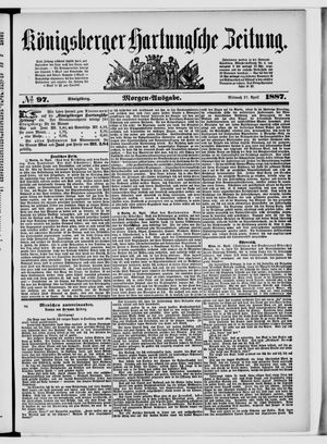 Königsberger Hartungsche Zeitung vom 27.04.1887