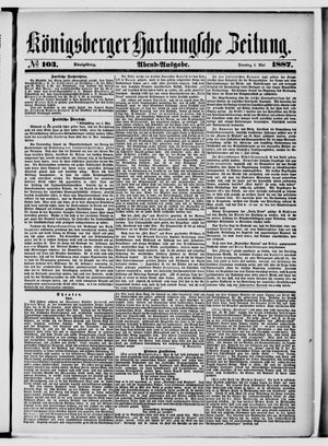 Königsberger Hartungsche Zeitung vom 03.05.1887