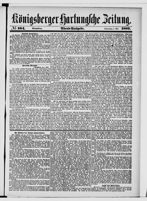 Königsberger Hartungsche Zeitung vom 05.05.1887