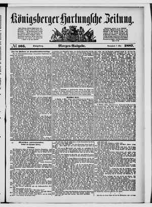 Königsberger Hartungsche Zeitung vom 07.05.1887