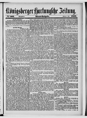 Königsberger Hartungsche Zeitung on May 9, 1887