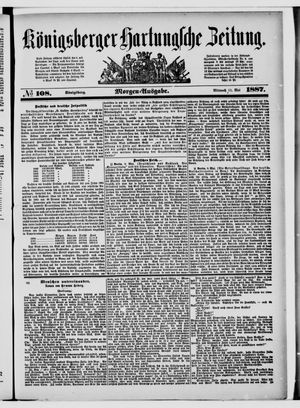 Königsberger Hartungsche Zeitung on May 11, 1887