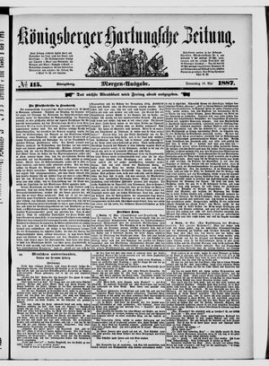 Königsberger Hartungsche Zeitung on May 19, 1887
