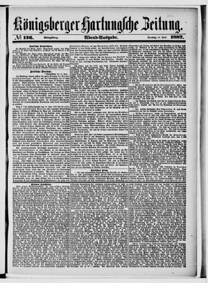 Königsberger Hartungsche Zeitung on Jun 14, 1887