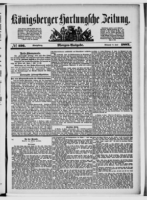 Königsberger Hartungsche Zeitung vom 15.06.1887