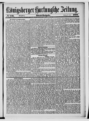 Königsberger Hartungsche Zeitung vom 20.06.1887