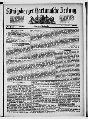 Königsberger Hartungsche Zeitung vom 25.06.1887