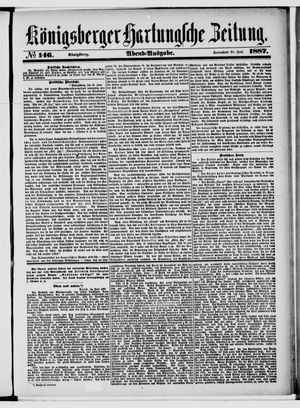 Königsberger Hartungsche Zeitung on Jun 25, 1887