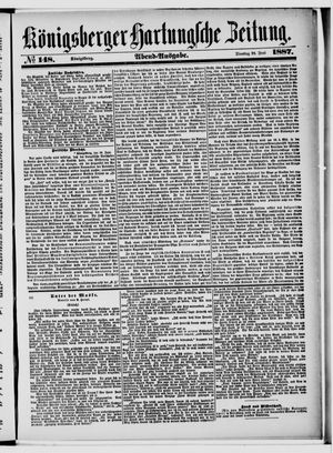 Königsberger Hartungsche Zeitung vom 28.06.1887