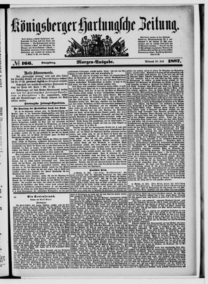 Königsberger Hartungsche Zeitung vom 20.07.1887