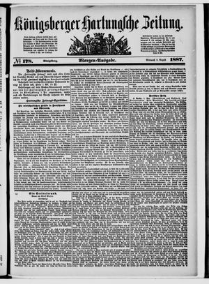 Königsberger Hartungsche Zeitung vom 03.08.1887