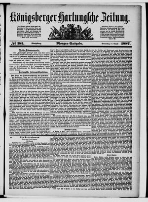 Königsberger Hartungsche Zeitung vom 11.08.1887