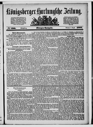 Königsberger Hartungsche Zeitung vom 17.08.1887