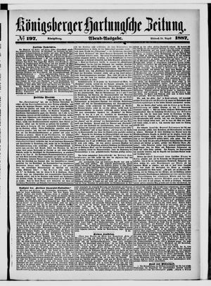 Königsberger Hartungsche Zeitung vom 24.08.1887